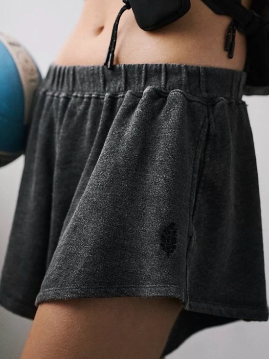 Free People Pants - NWOT Free People Movement Around We Go Shorts in Charcoal Gray